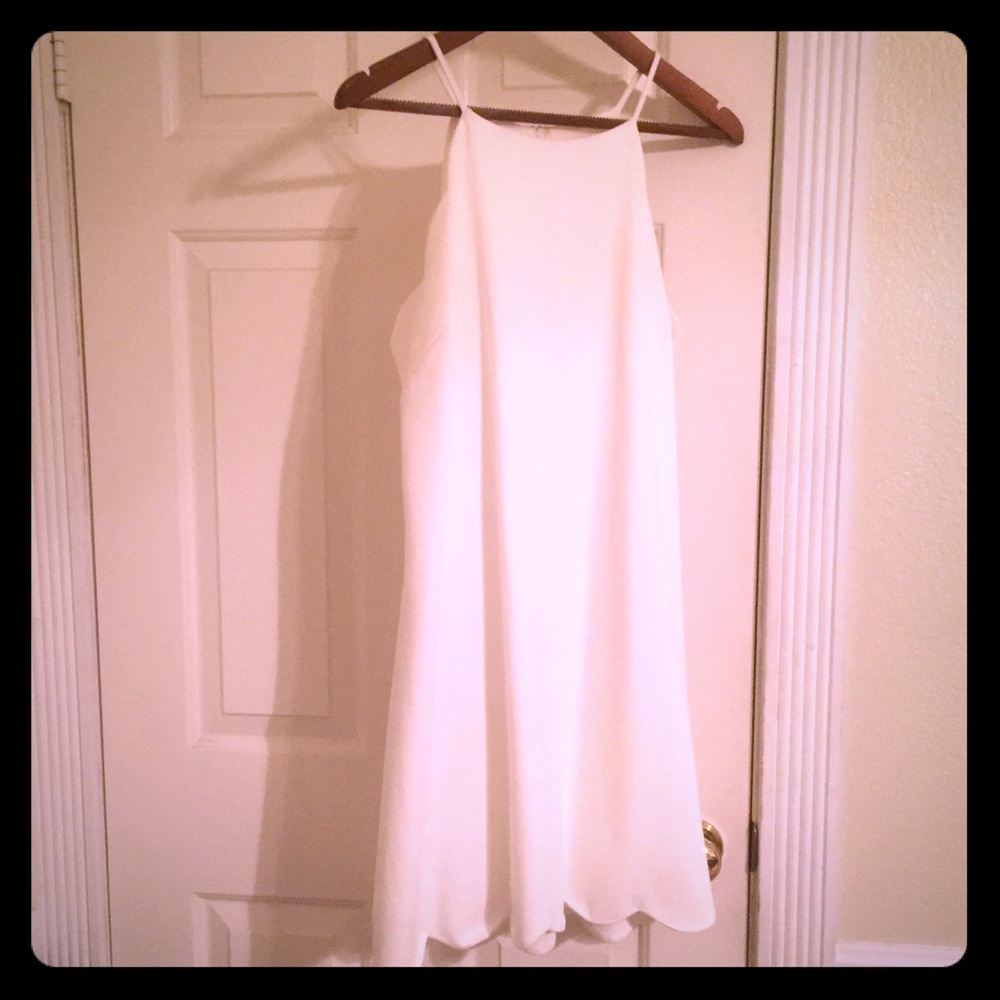 Love Ady white scalloped edge dress. Size L